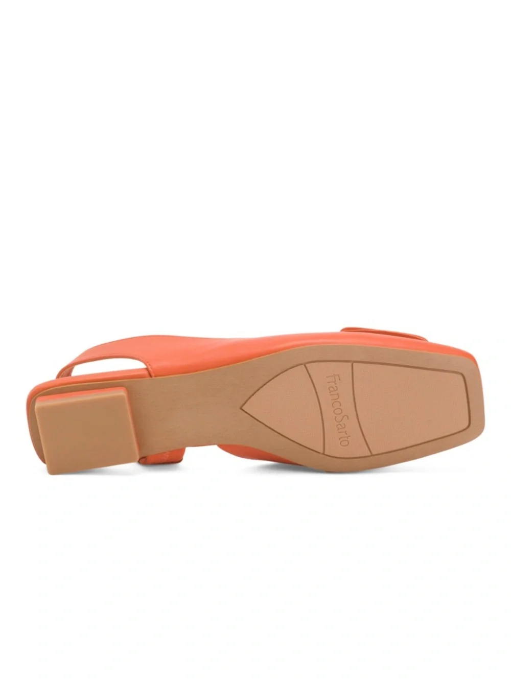 Franco Sarto Orange Leather Tegan Slingback Flats NWT - Picture 3 of 3